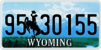 WY license plate 9530155
