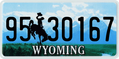 WY license plate 9530167