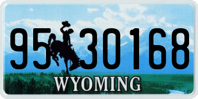 WY license plate 9530168