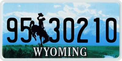 WY license plate 9530210