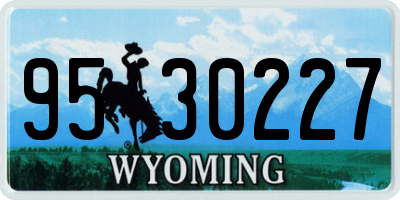 WY license plate 9530227