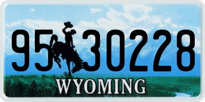 WY license plate 9530228