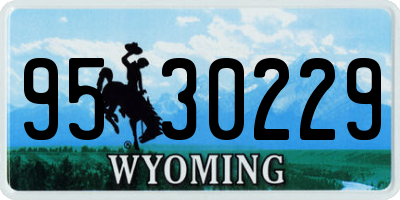 WY license plate 9530229