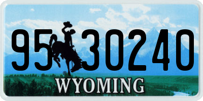 WY license plate 9530240