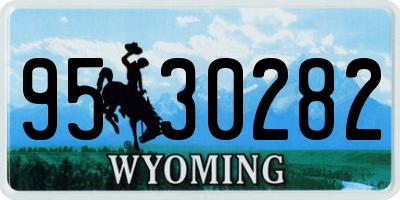 WY license plate 9530282