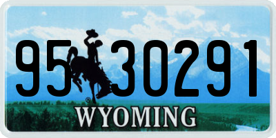 WY license plate 9530291