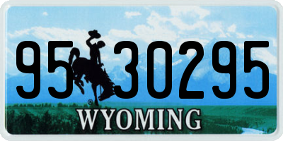 WY license plate 9530295
