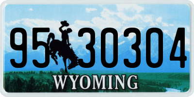 WY license plate 9530304