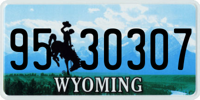 WY license plate 9530307