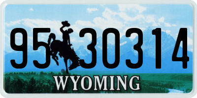 WY license plate 9530314