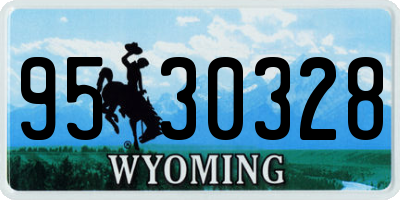WY license plate 9530328
