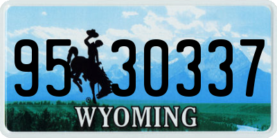 WY license plate 9530337