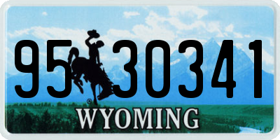 WY license plate 9530341