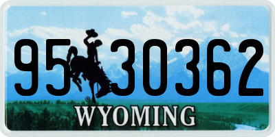 WY license plate 9530362