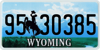 WY license plate 9530385