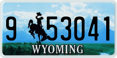 WY license plate 953041