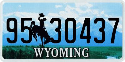 WY license plate 9530437