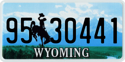 WY license plate 9530441
