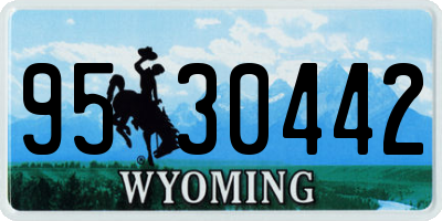 WY license plate 9530442