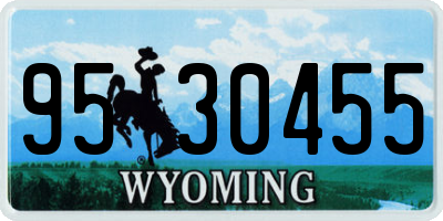 WY license plate 9530455