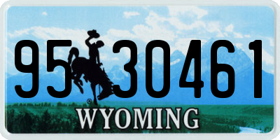 WY license plate 9530461