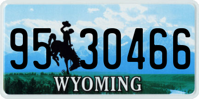 WY license plate 9530466
