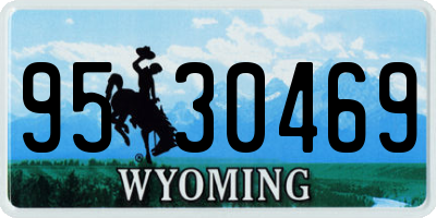WY license plate 9530469
