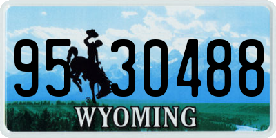 WY license plate 9530488