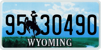 WY license plate 9530490