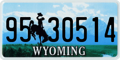 WY license plate 9530514