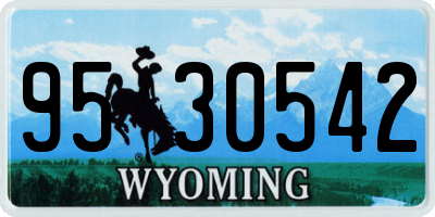 WY license plate 9530542