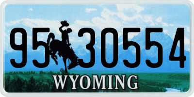 WY license plate 9530554