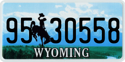 WY license plate 9530558