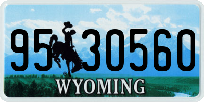 WY license plate 9530560