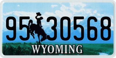 WY license plate 9530568