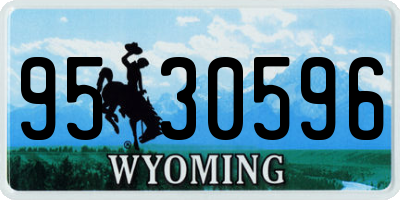 WY license plate 9530596