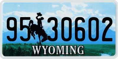 WY license plate 9530602