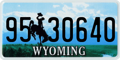 WY license plate 9530640