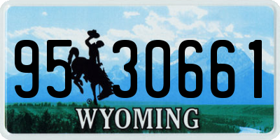 WY license plate 9530661