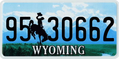 WY license plate 9530662