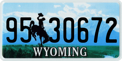 WY license plate 9530672
