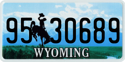 WY license plate 9530689