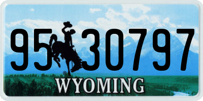 WY license plate 9530797