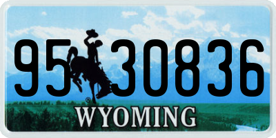 WY license plate 9530836