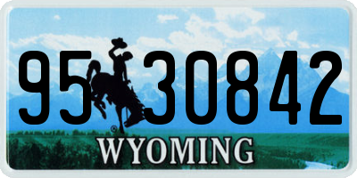 WY license plate 9530842