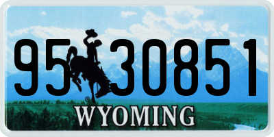 WY license plate 9530851