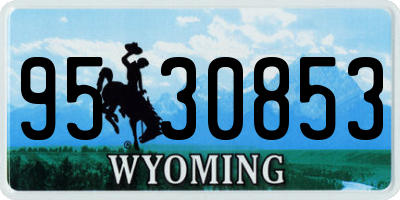WY license plate 9530853