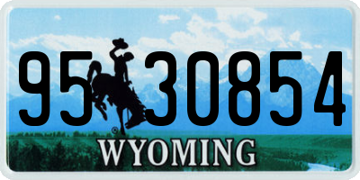 WY license plate 9530854