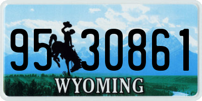 WY license plate 9530861