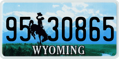 WY license plate 9530865